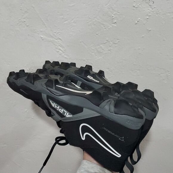 Nike Alpha Menace 3 Shark Football Cleats in Black Size 11 - Picture 13 of 13